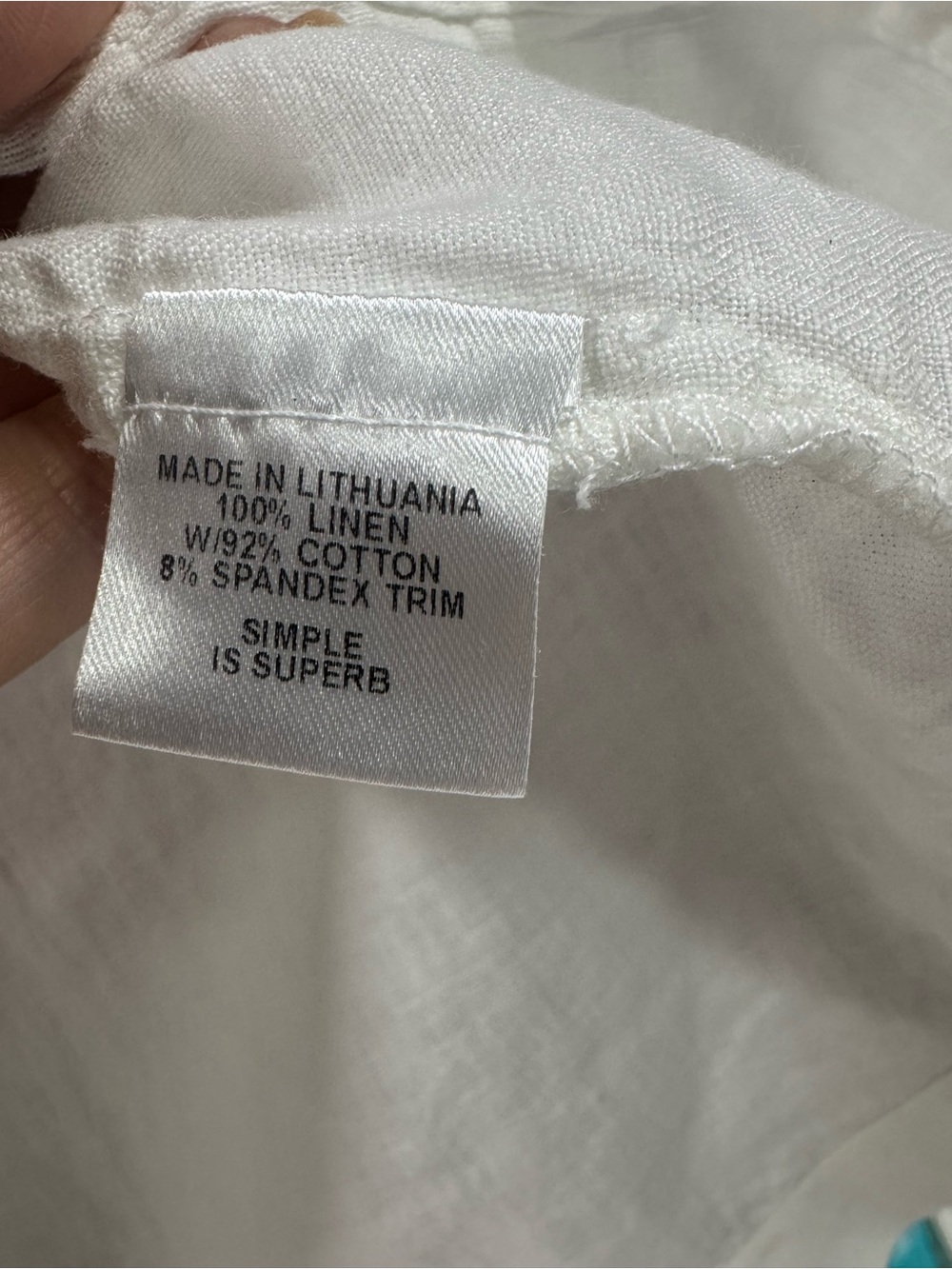 FLAX 100% Linen White Sleeveless Pocket Top | Relaxed Fit - Picture 6 of 6